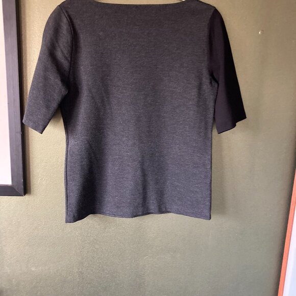 Ann Taylor Black and Grey Mixed Media pullover, Size M - Picture 5 of 7